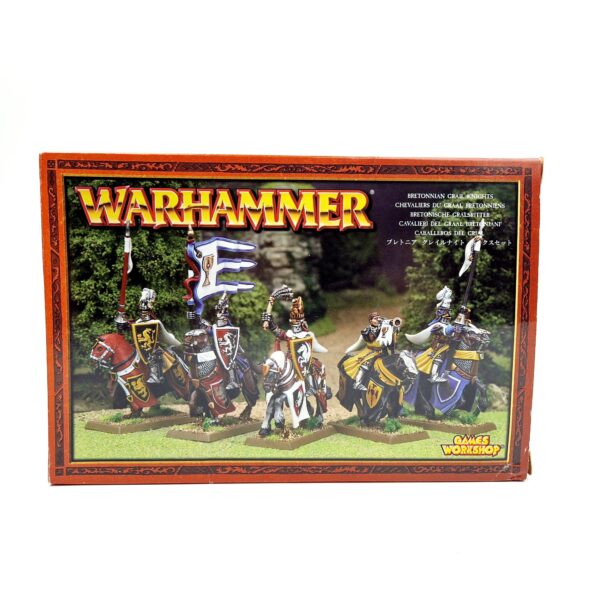A photo of Bretonnia Grail Knights Warhammer miniatures