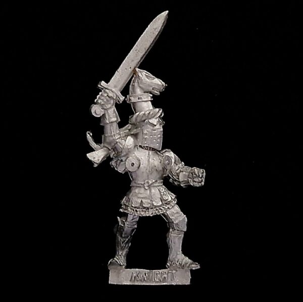 A photo of a Bretonnian Knights of the Realm Hero on Foot Warhammer miniature