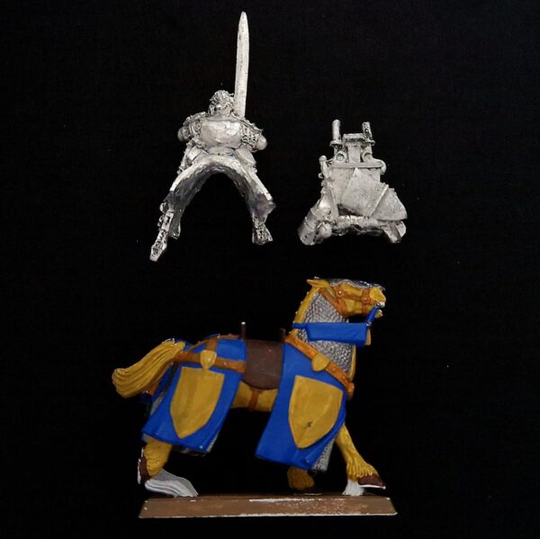 A photo of a Bretonnia Questing Knight Warhammer miniature