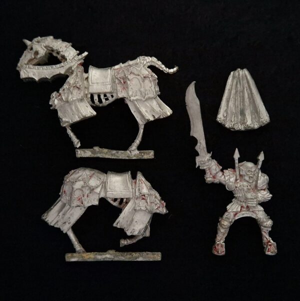 A photo of a Vampire Counts Mounted Lord Red Duke Warhammer miniature
