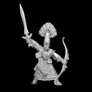 A photo of a High Elves Champion Warhammer miniature
