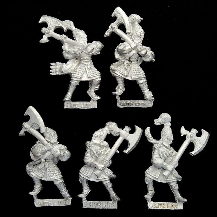 A photo of High Elves White Lions of Chrace Warhammer miniatures