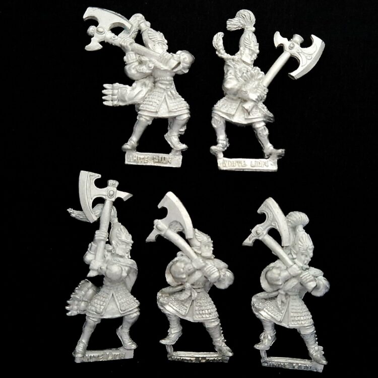 A photo of High Elves White Lions of Chrace Warhammer miniatures