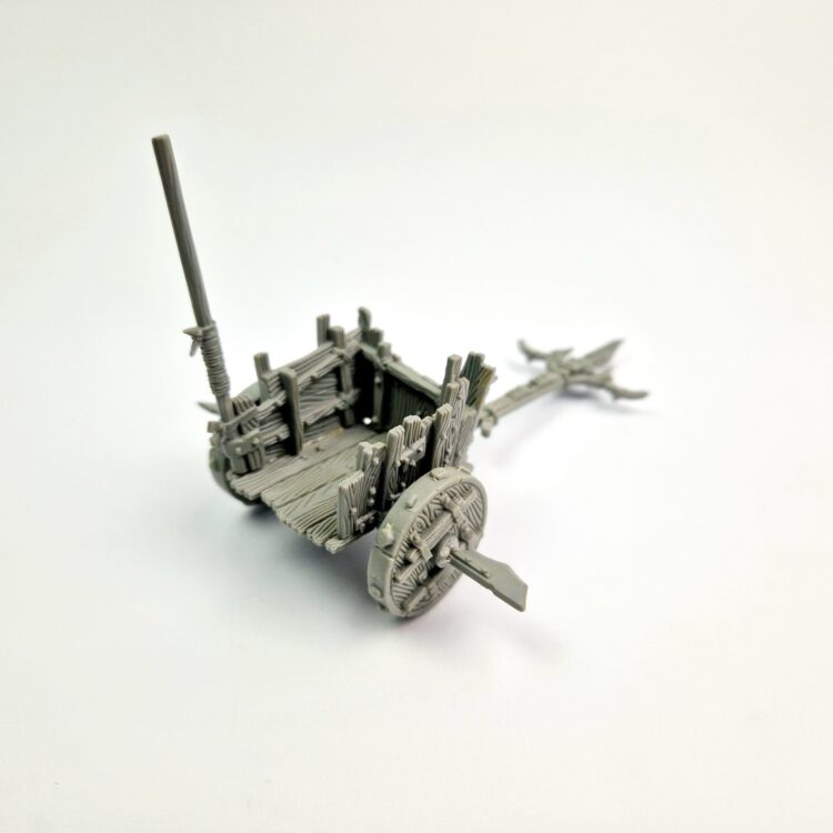 A photo of Orcs and Goblins Orc Boar Chariot Warhammer miniatures