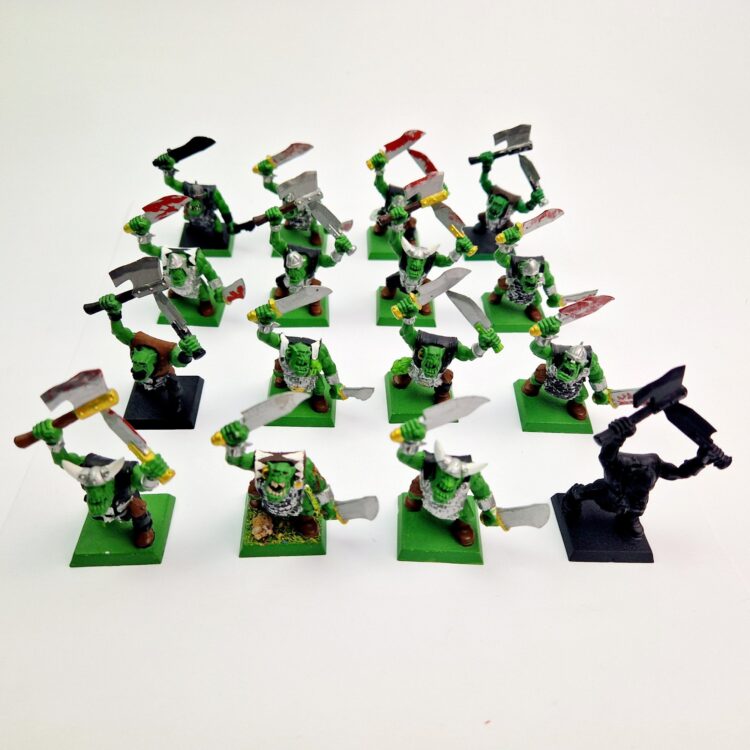 A photo of Orcs and Goblins Orc Boyz Warhammer miniatures