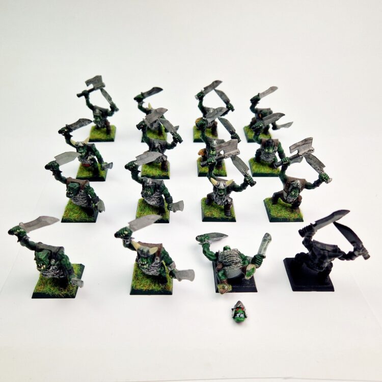 A photo of Orcs and Goblins Orc Boyz Warhammer miniatures