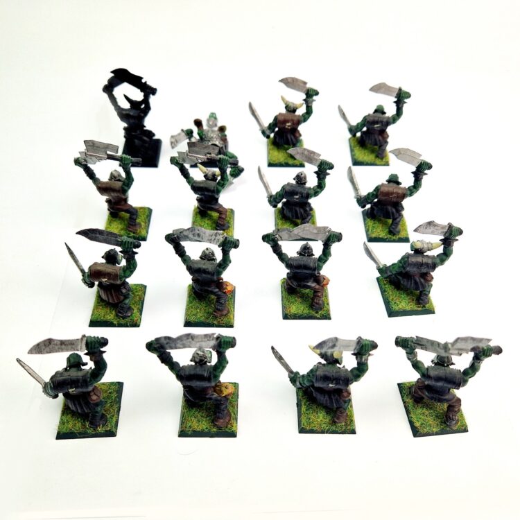 A photo of Orcs and Goblins Orc Boyz Warhammer miniatures