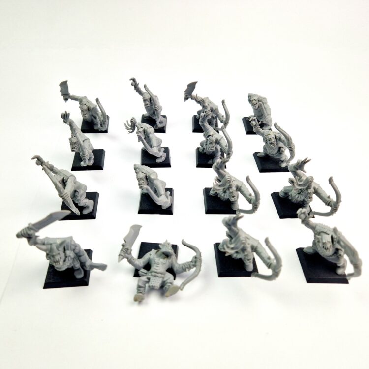 A photo of Orcs and Goblins Arrer Boyz Warhammer miniatures