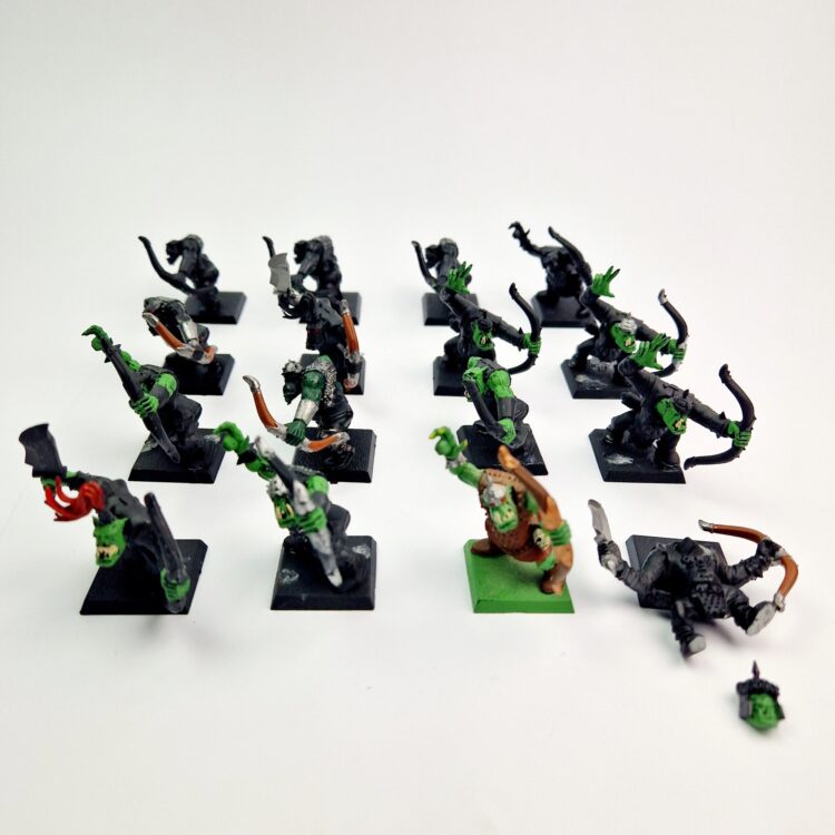 A photo of Orcs and Goblins Arrer Boyz Warhammer miniatures