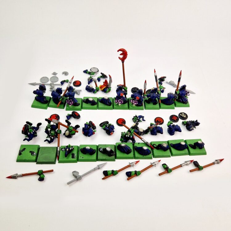 A photo of Orcs and Goblins Night Goblins Regiment Warhammer miniatures