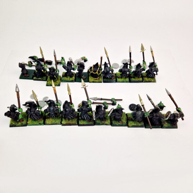 A photo of Orcs and Goblins Night Goblins Regiment Warhammer miniatures