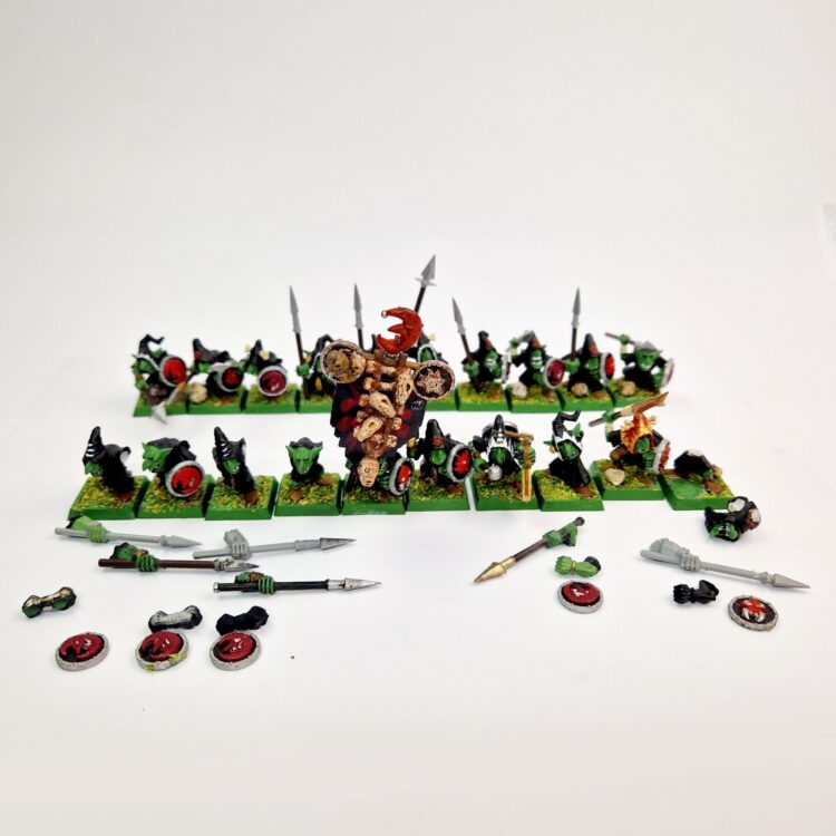 A photo of Orcs and Goblins Night Goblins Regiment Warhammer miniatures