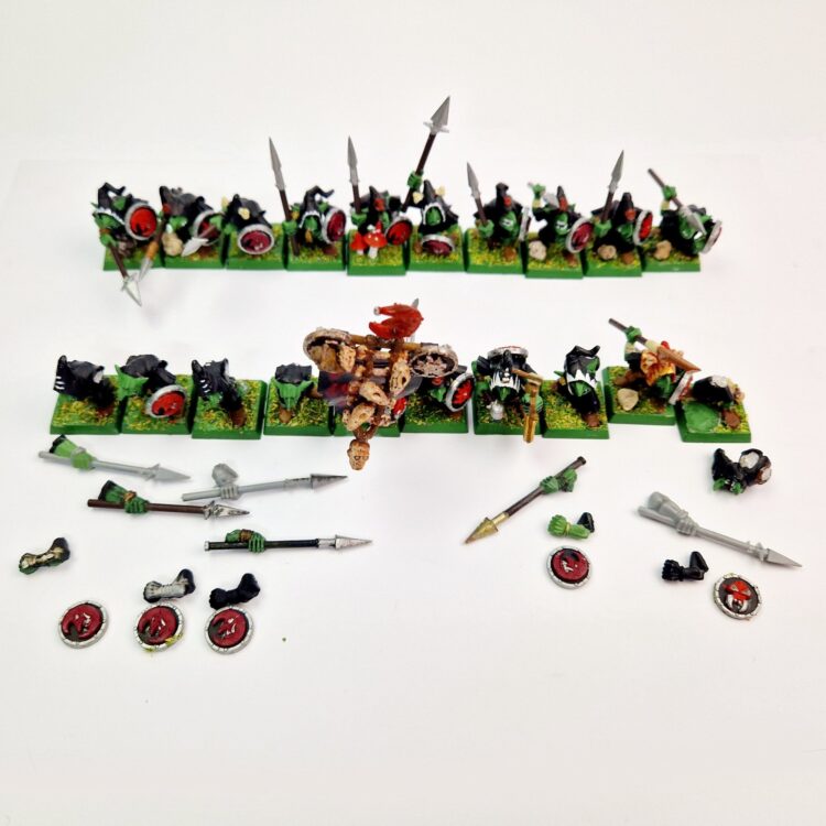 A photo of Orcs and Goblins Night Goblins Regiment Warhammer miniatures