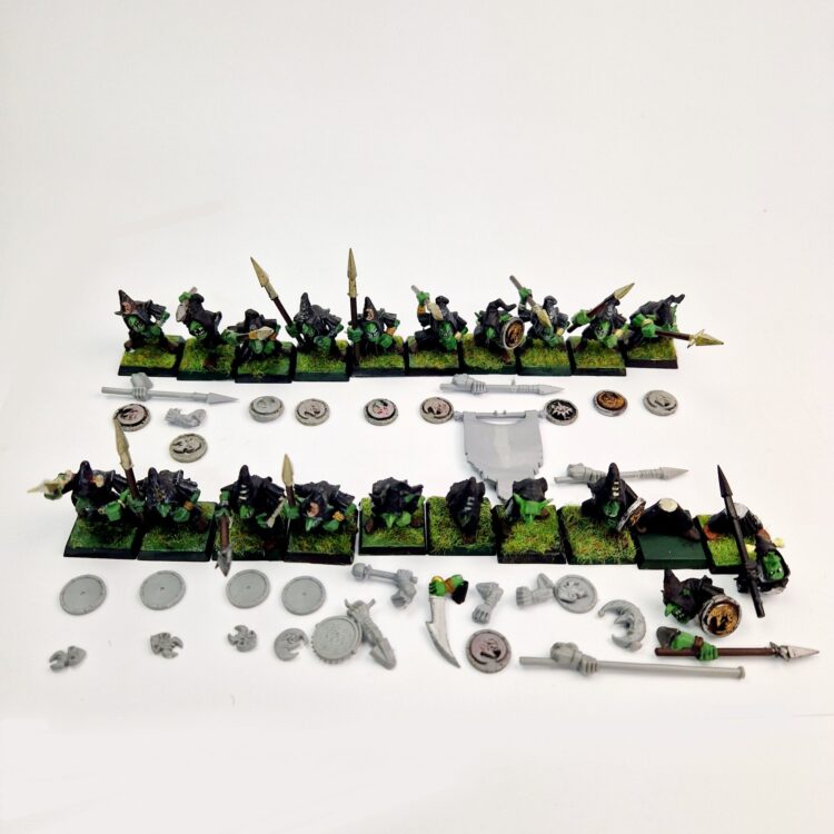 A photo of Orcs and Goblins Night Goblins Regiment Warhammer miniatures