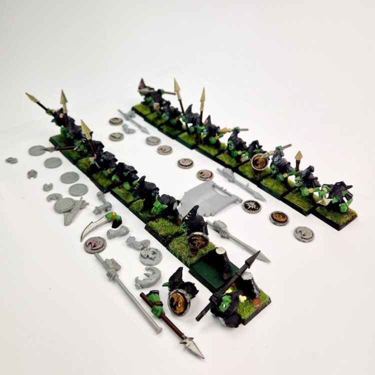 A photo of Orcs and Goblins Night Goblins Regiment Warhammer miniatures