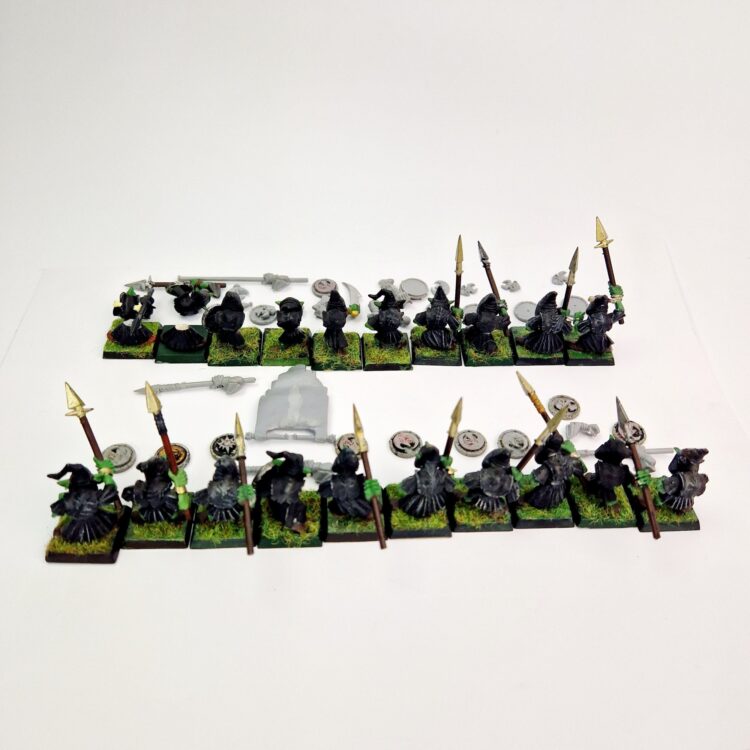 A photo of Orcs and Goblins Night Goblins Regiment Warhammer miniatures