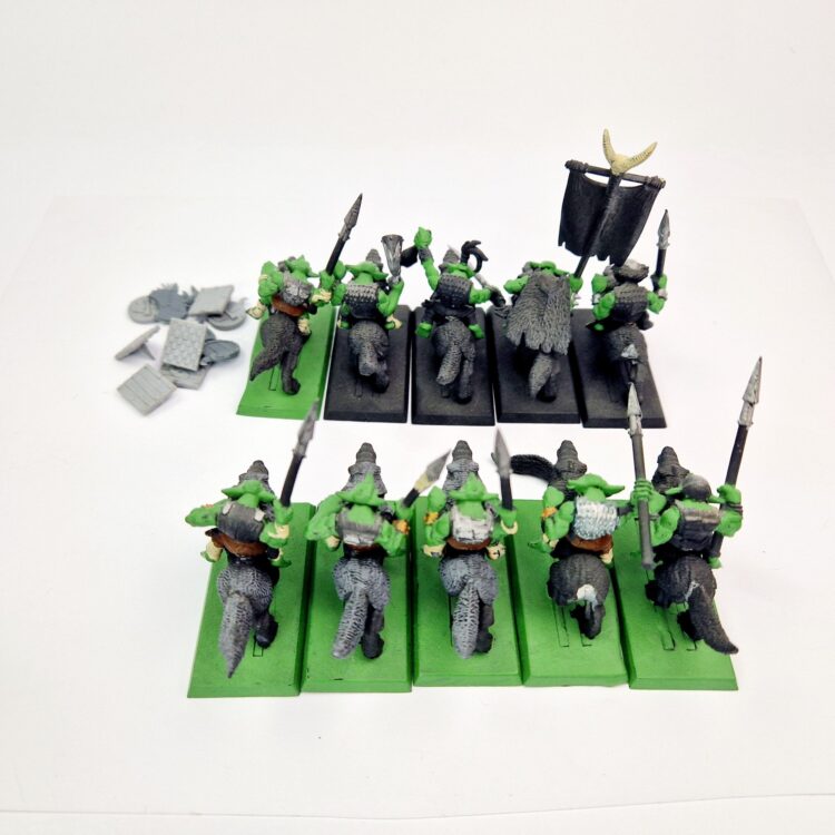 A photo of Orcs and Goblins Wolf Riders Warhammer miniatures