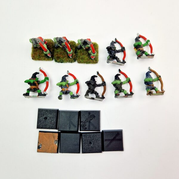 A photo of Orcs and Goblins Goblin Archers Warhammer miniatures