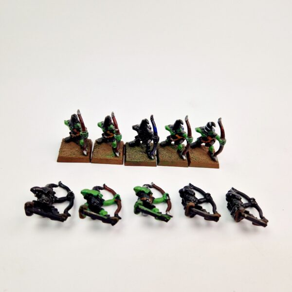 A photo of Orcs and Goblins Goblin Archers Warhammer miniatures