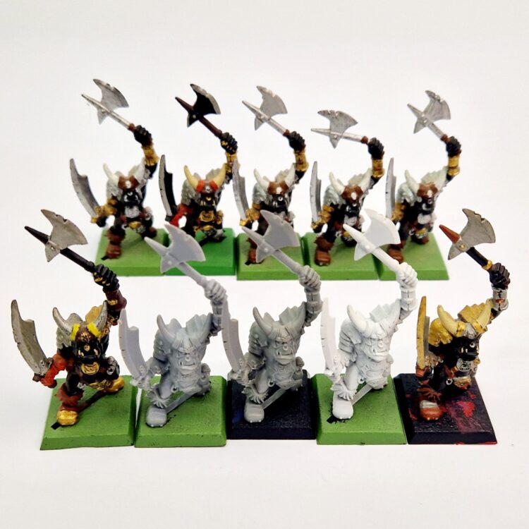 A photo of Orcs and Goblins Black Orcs Warhammer miniatures