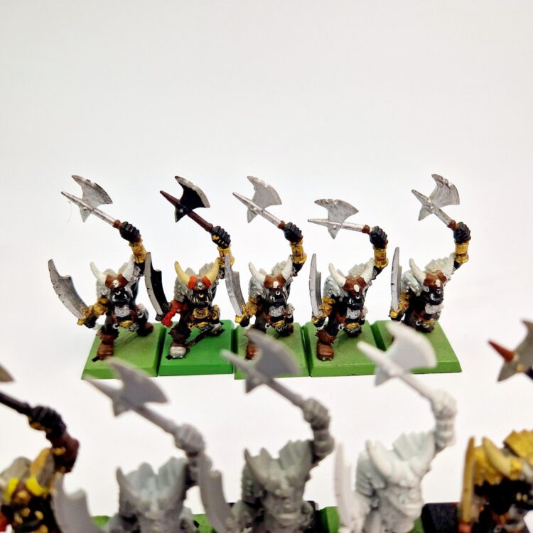 A photo of Orcs and Goblins Black Orcs Warhammer miniatures