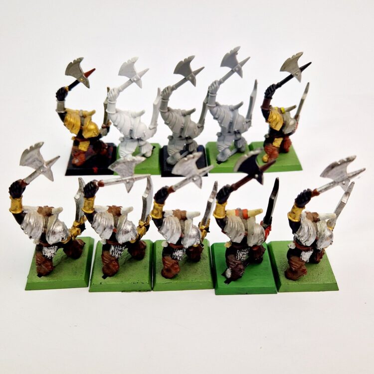 A photo of Orcs and Goblins Black Orcs Warhammer miniatures