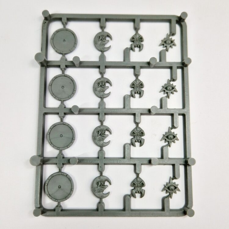 A photo of Orcs and Goblins Night Goblins Regiment Shield Sprue Warhammer bits