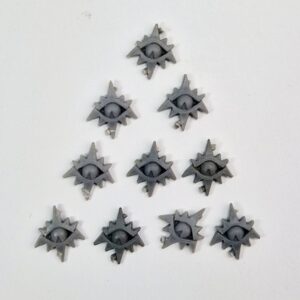 A photo of Orcs and Goblins Night Goblins Regiment Red Eye Shield Glyphs Warhammer bits