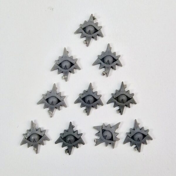 A photo of Orcs and Goblins Night Goblins Regiment Red Eye Shield Glyphs Warhammer bits