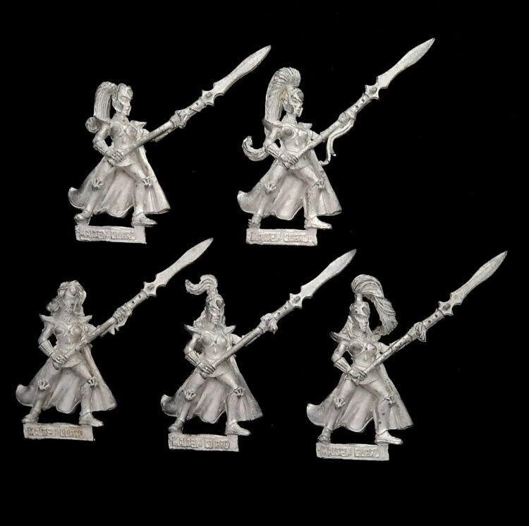 A photo of High Elves Maiden Guard Warhammer miniatures