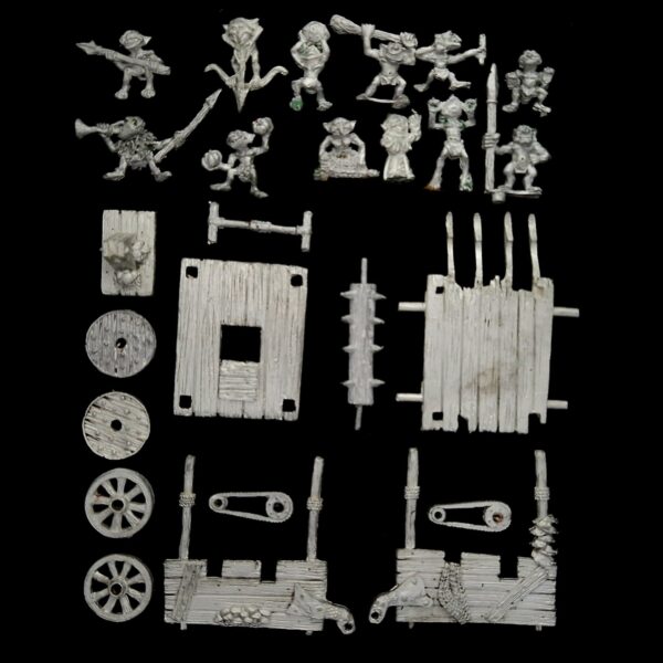 A photo of a Orcs and Goblins Snotling Pump Wagon Warhammer miniature