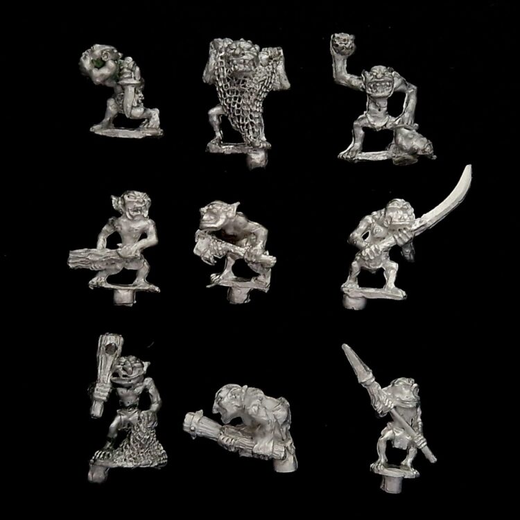 A photo of Orcs and Goblins Snotlings Warhammer miniatures