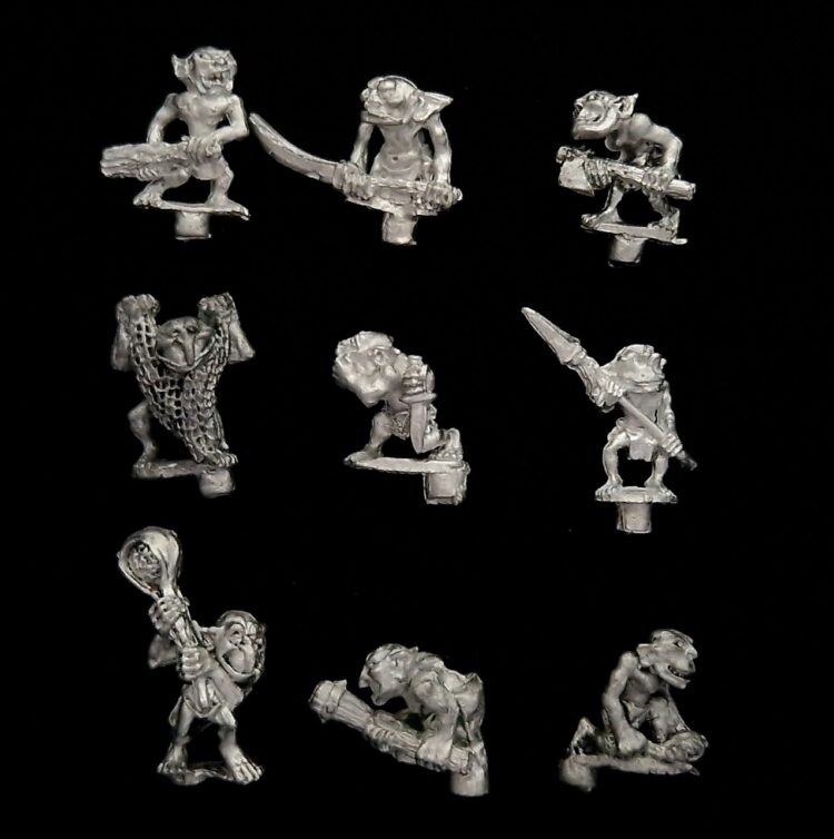 A photo of Orcs and Goblins Snotlings Warhammer miniatures