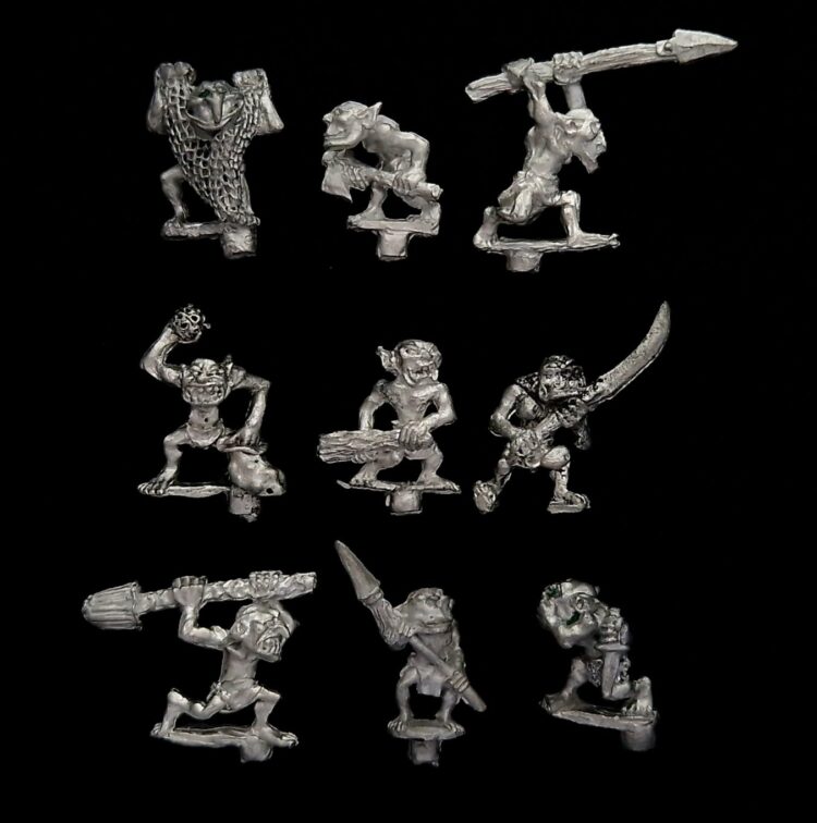 A photo of Orcs and Goblins Snotlings Warhammer miniatures