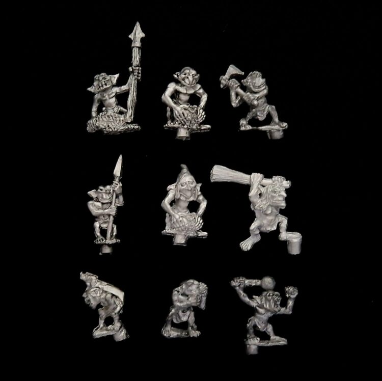 A photo of Orcs and Goblins Snotlings Warhammer miniatures