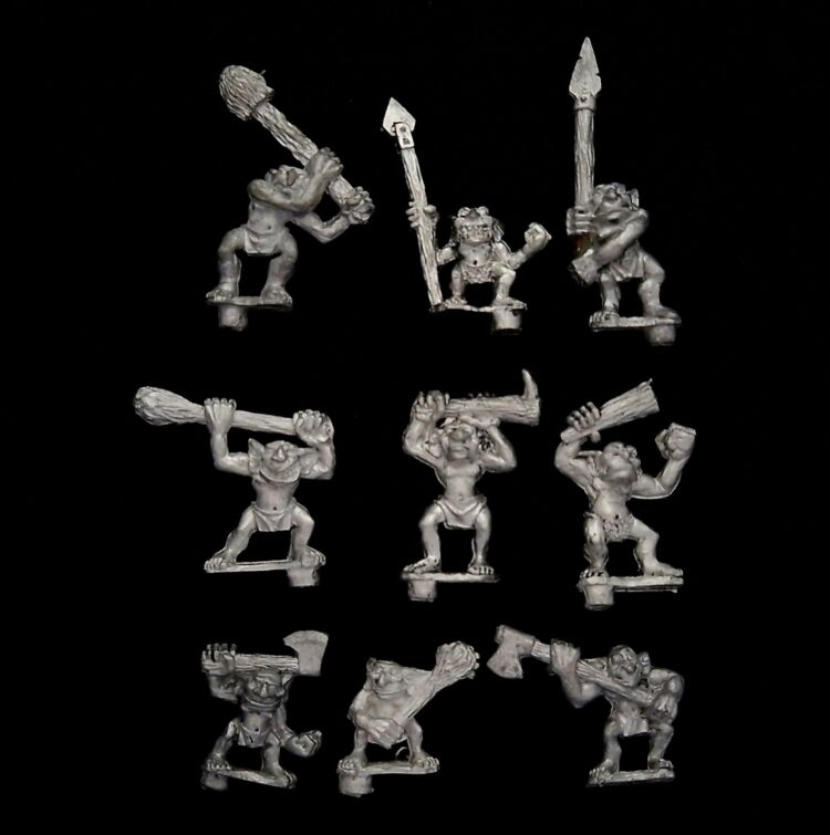 A photo of Orcs and Goblins Snotlings Warhammer miniatures