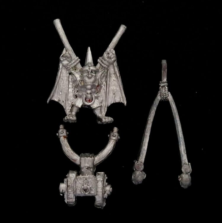 A photo of a Orcs and Goblins Doom Diver Warhammer miniature