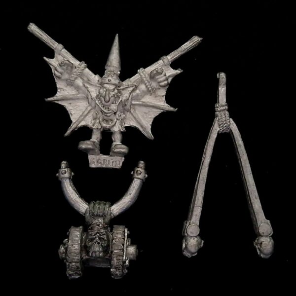 A photo of a Orcs and Goblins Doom Diver Warhammer miniature