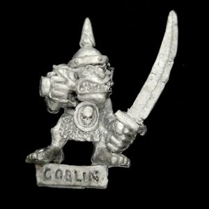 A photo of a Orcs and Goblins Common Goblin Warhammer miniature