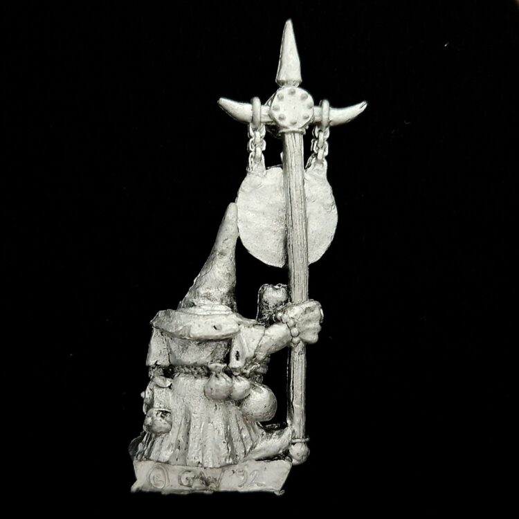 A photo of a Orcs and Goblins Night Goblin Musician Warhammer miniature