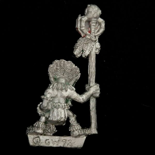 A photo of a Orcs and Goblins Forest Goblin Shaman Warhammer miniature