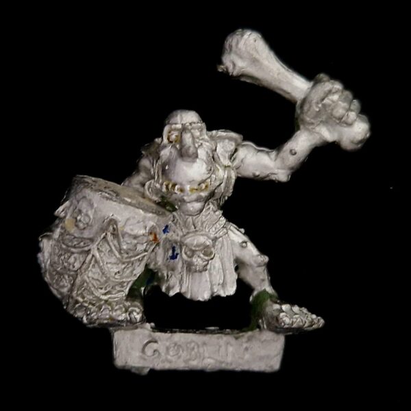 A photo of a Orcs and Goblins Forest Goblin Musician Warhammer miniature