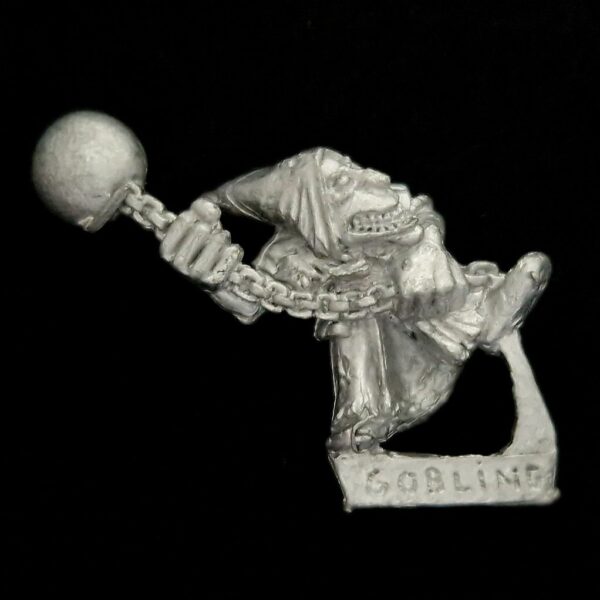 A photo of a Orcs and Goblins Night Goblin Fanatic Warhammer miniature