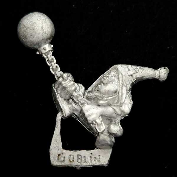 A photo of a Orcs and Goblins Night Goblin Fanatic Warhammer miniature