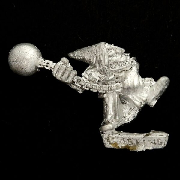 A photo of a Orcs and Goblins Night Goblin Fanatic Warhammer miniature