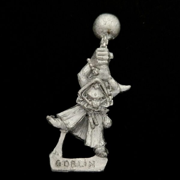 A photo of a Orcs and Goblins Night Goblin Fanatic Warhammer miniature