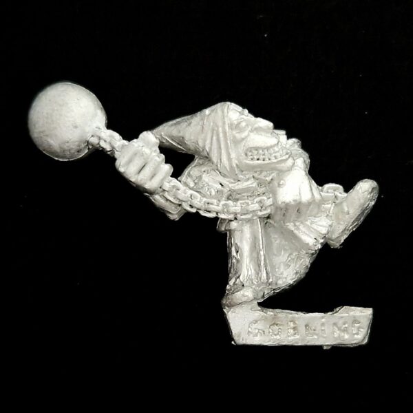 A photo of a Orcs and Goblins Night Goblin Fanatic Warhammer miniature