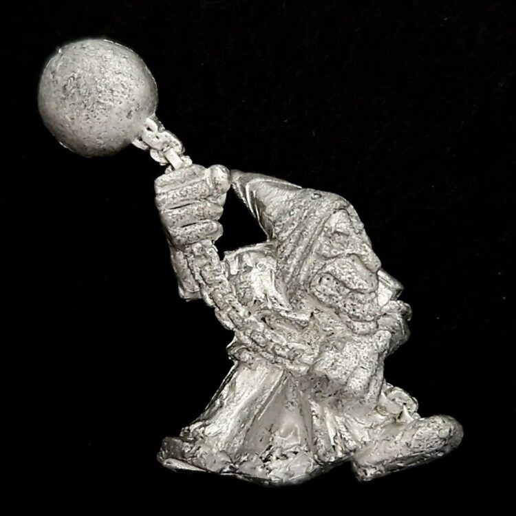 A photo of a Orcs and Goblins Night Goblin Fanatic Warhammer miniature