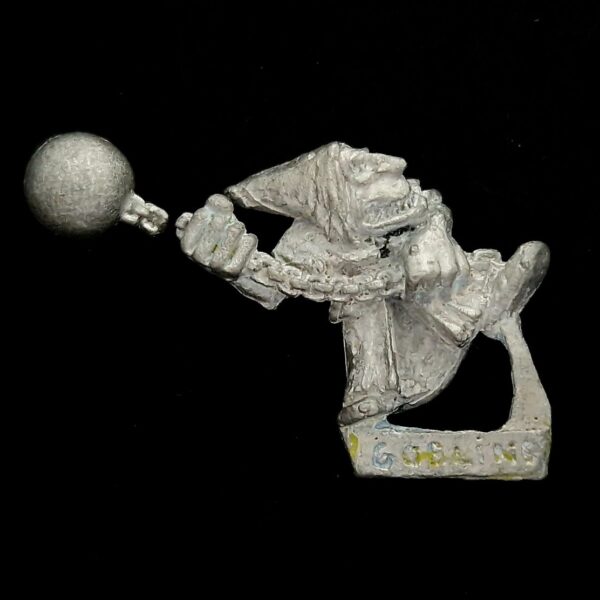 A photo of a Orcs and Goblins Night Goblin Fanatic Warhammer miniature