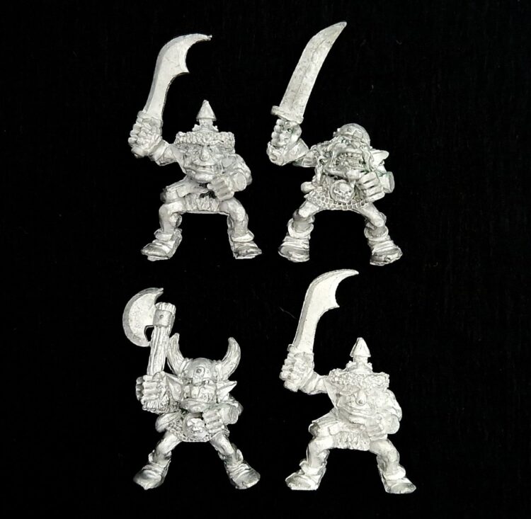 A photo of Orcs and Goblins Wolf Riders Warhammer miniatures